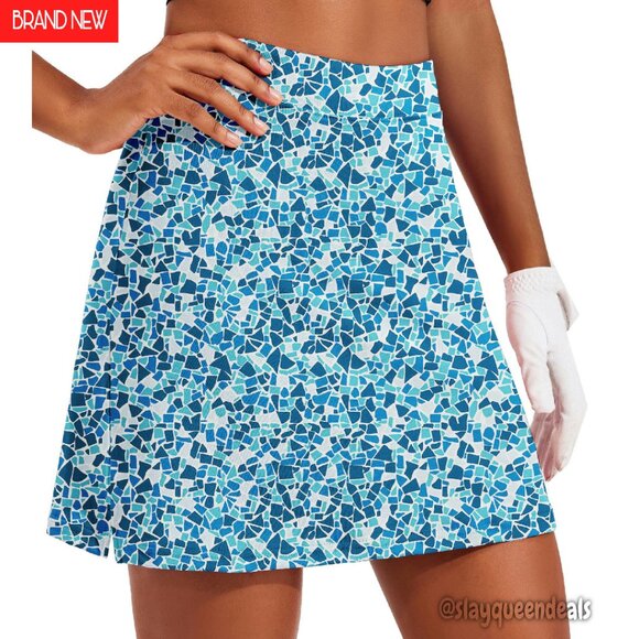 Dresses & Skirts - 16" Athletic Skort with Pockets & Silicone Grippers for Golf Tennis Running